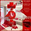 Red Xi Character Lanterns: Wedding Photo Props & Room Decorations