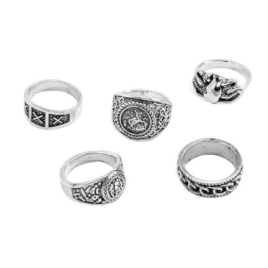 Κομψά δαχτυλίδια με κότσι με επιμετάλλωση Cool Dress Up