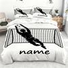 Customize [Customized] 3pcs Bedding, Personalized Soccer Goalkeeper Digital Print, Bedding, 2 Pillowcases + 1 Duvet Cover, Corel