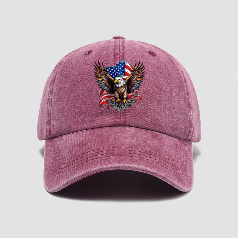 Eagle Flag Printed Baseball Cap, Versatile Style for Both Men and Women, Suitable for Daily Shopping and Travel