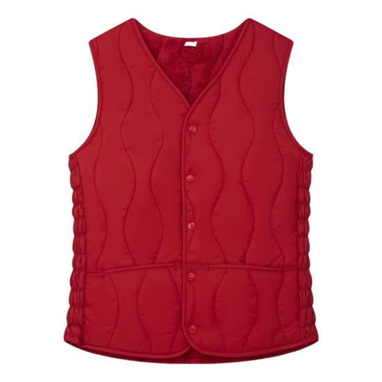 Women's Warm Padded Vest Lightweight Sleeveless Slim Fit Waistcoat Windproof Single-breasted Solid Color Vest for Fall