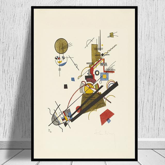 Abstract Poster Geometric Artwork By Wassily Kandinsky Canvas Painting and Wall Art Painting Modern Living Room Home Decoration No Frame