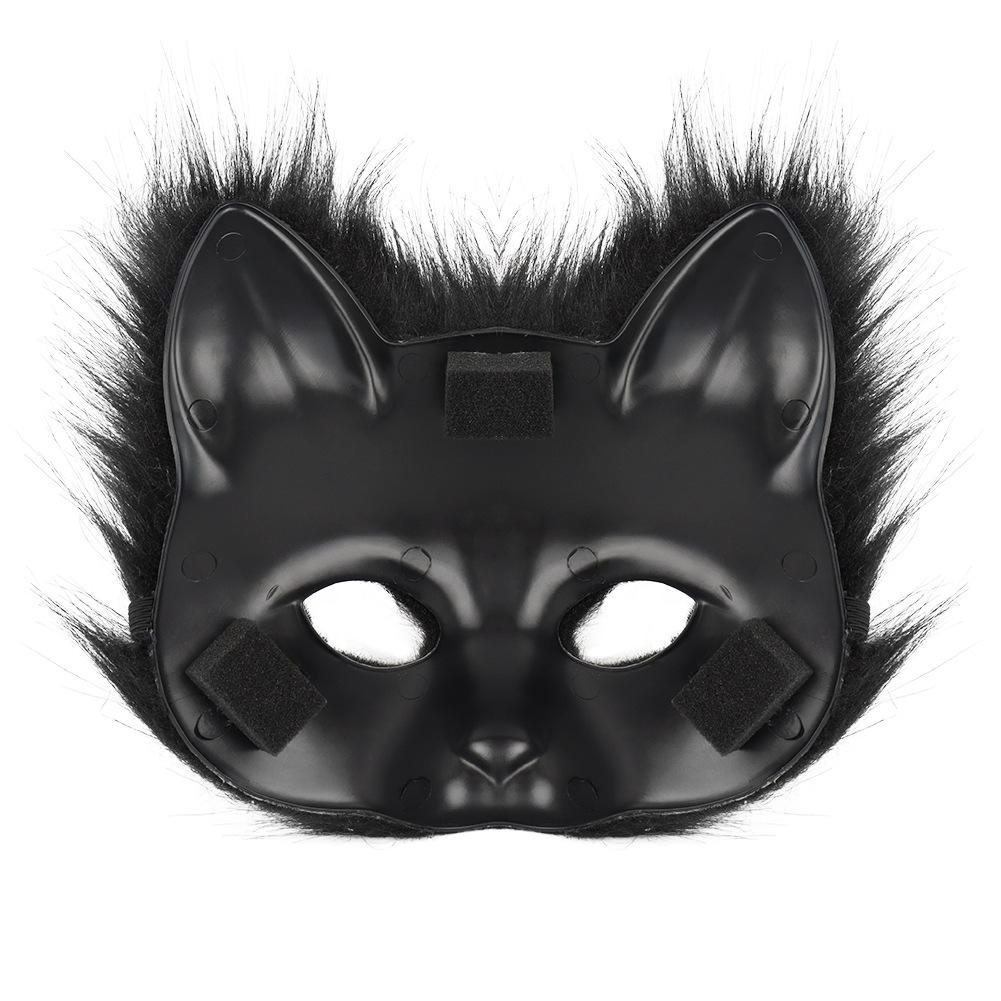 Simulation Fox Mask Gloves Plush Fox Tail Handmade Animal Tail Cosplay Props Accessories
