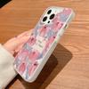 Handyhüllen für iPhone 11 13 15 Pro Max 12 14 Pro Max Hülle iPhone 16 15 Plus 13 Pro 12 Frosted Texture Painted Cartoon Flowers