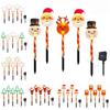 Solar-Powered Santa Claus Solar Lights Cartoon Holiday Decoration Lights  Xmas Party Decorations