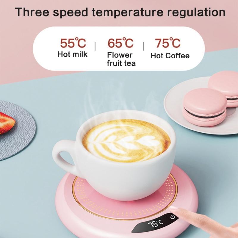 Small Coffee Warmer Coaster USB Powered Beverage Warmer Pad Warming Plate Heating Cup Pad Suitable for Hot Beverages