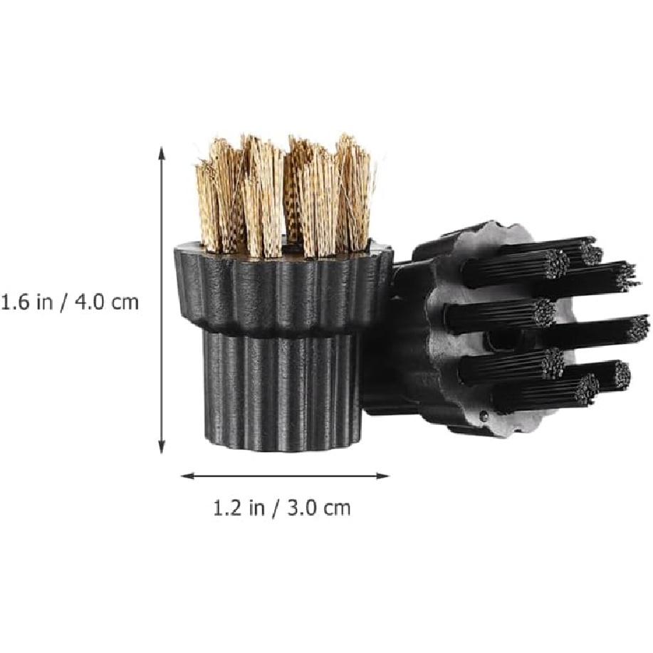 24 Pcs Washing Machine Brush Head Brass Mop Brush Head Pressure Washer Brush Steam Cleaner Mop Brush Cleaner Parts Household Cleaning Supplies Steam