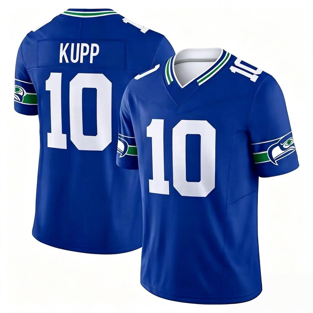 Pánský Seattle #10 Kupp Námořnický Domácí Dres Jméno Číslo V-výstřih Krátký Rukáv Prodyšný Sportovní Hra Fanouškovské Denní Nošení Rodinné Sladění