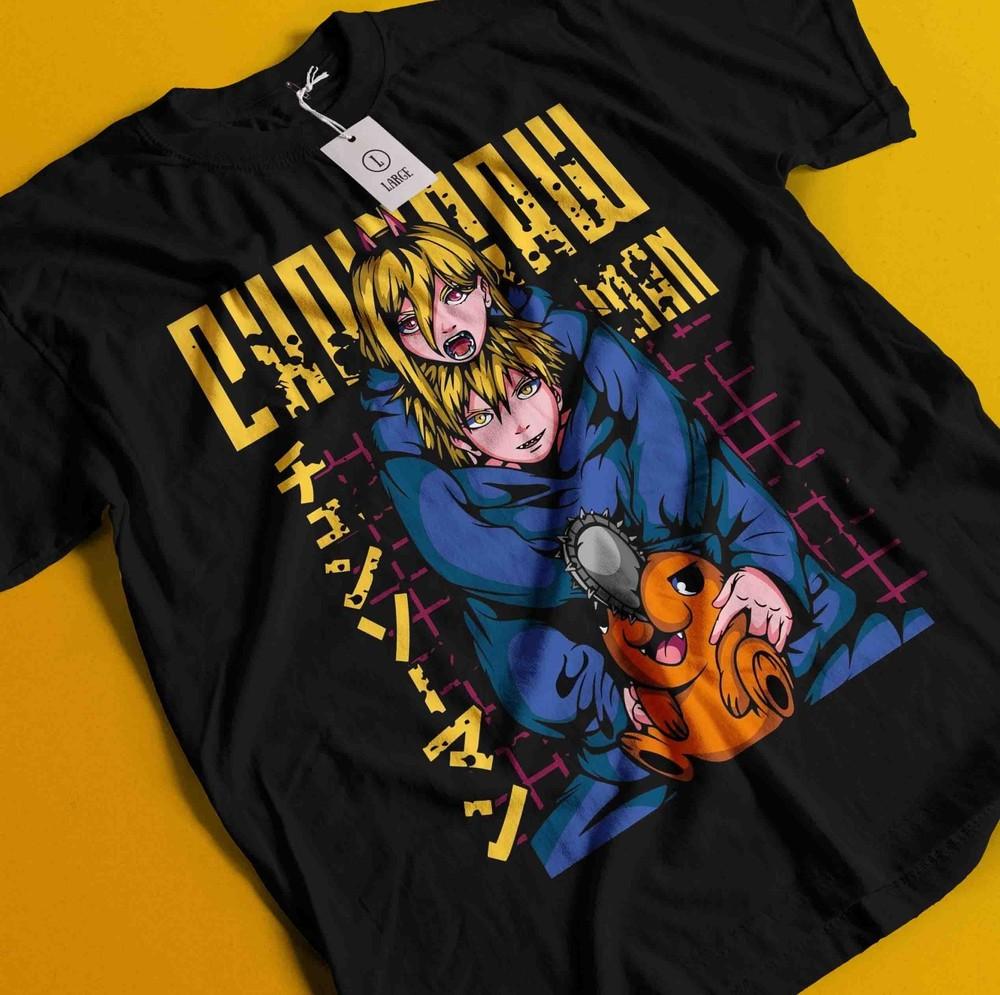 

Человек-бензопила Макима Футболка Аса Аки Аниме Дэнджи Футболка Пауэр Вайфу Унисекс Футболка 3XL