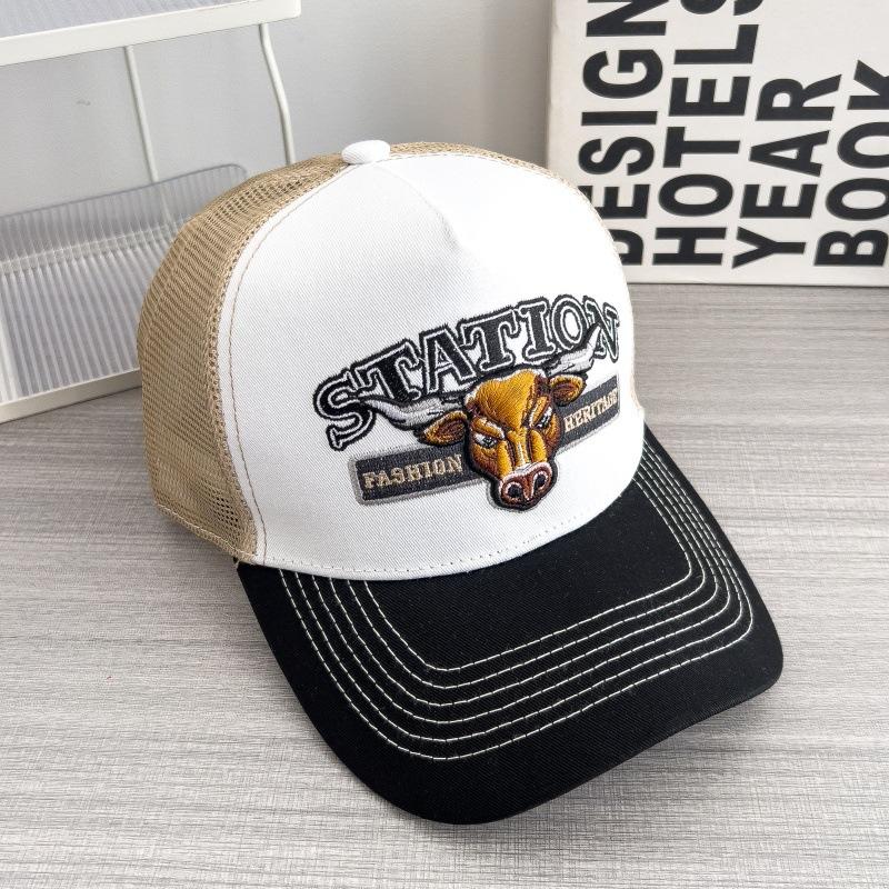 American Retro Baseball Cap Mesh Breathable UPF50+ Unisex Hip Hop Streetwear Adjustable Vintage Sun Hat