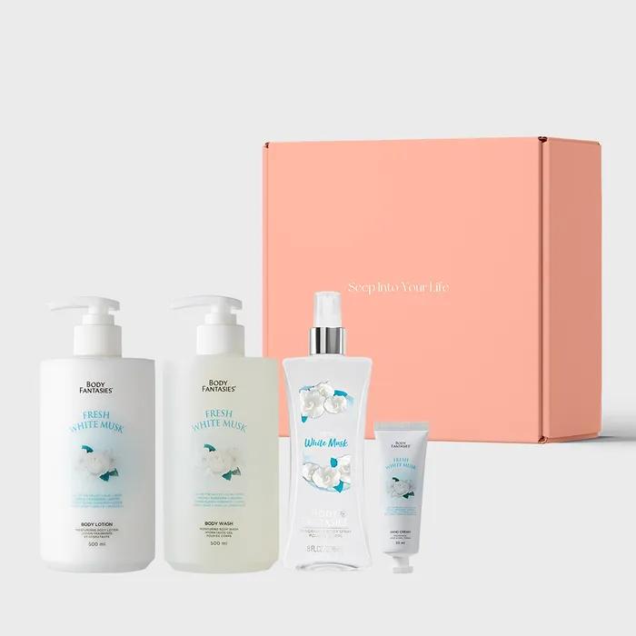 Gift Set Wash + Lotion + Hand Cream + Mist 236ml (White Musk)