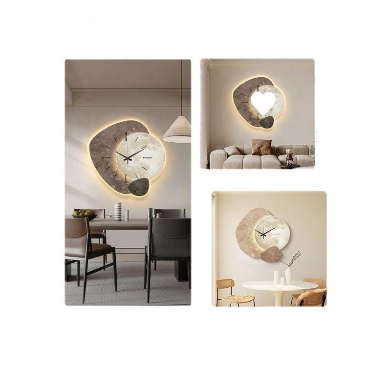 Italian Luxury Decorative Wall Clock Lamp for Living Room & Restaurant, Battery Operated.