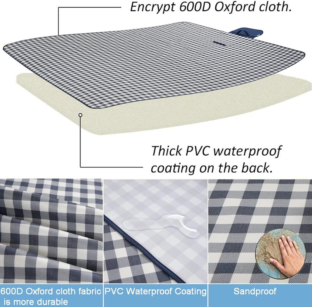 Extra Large Outdoor Foldable Portable Sand Proof Waterproof  Picnic Beach Mat Blanket Rug Camping