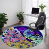 1pc Peacock Feather Mandala Chair Carpet for Office Non-Slip, Machine Washable Rug for Office - Holiday DecorMachine Made Yy251029017