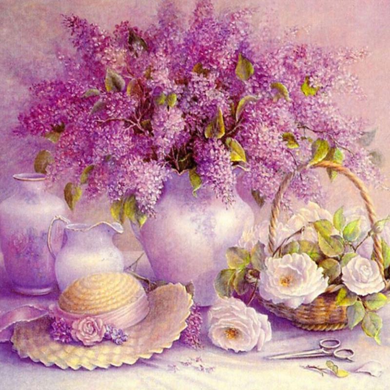 Kit de pictura cu diamante cu flori, broderie cu diamante cu strass, pictura DIY