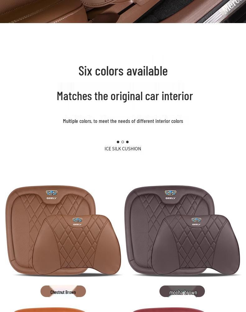 Fits Geely Headrests, Lumbar Supports, and Seat Cushions; Perfect for All Seasons.