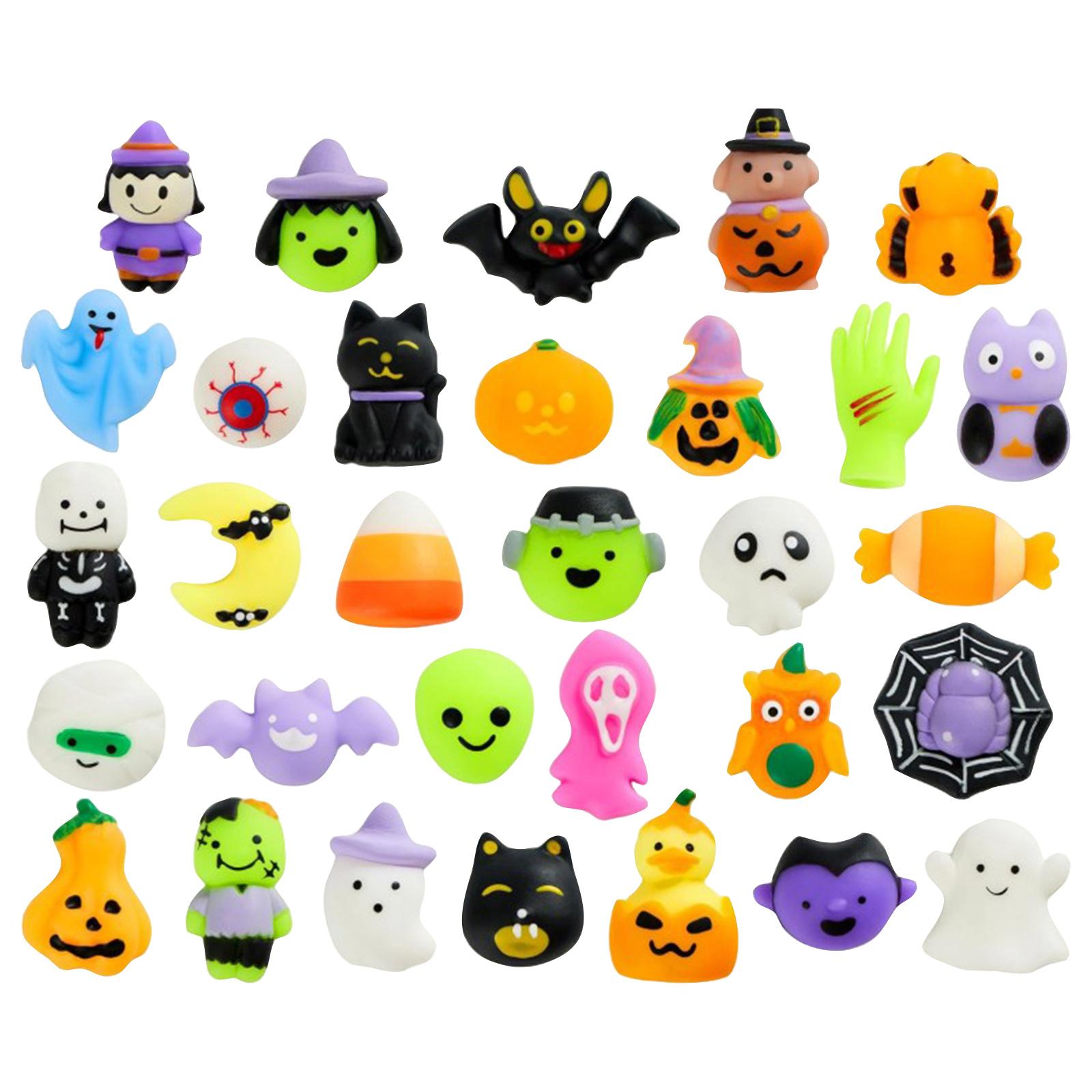 

Хэллоуинский адвент-календарь с 31 мягкой игрушкой, Хэллоуинский 31-дневный праздничный обратный отсчет, детский календарь обратного отсчета, подарки для вечеринки в классе для мальчиков One Size