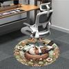 1pc Nestling Art Nouveau Office Round Area Rug, Indoor Mat Suitable For Office, Under Office Chairs Bedroom Living Room Home Decor, Room Deco