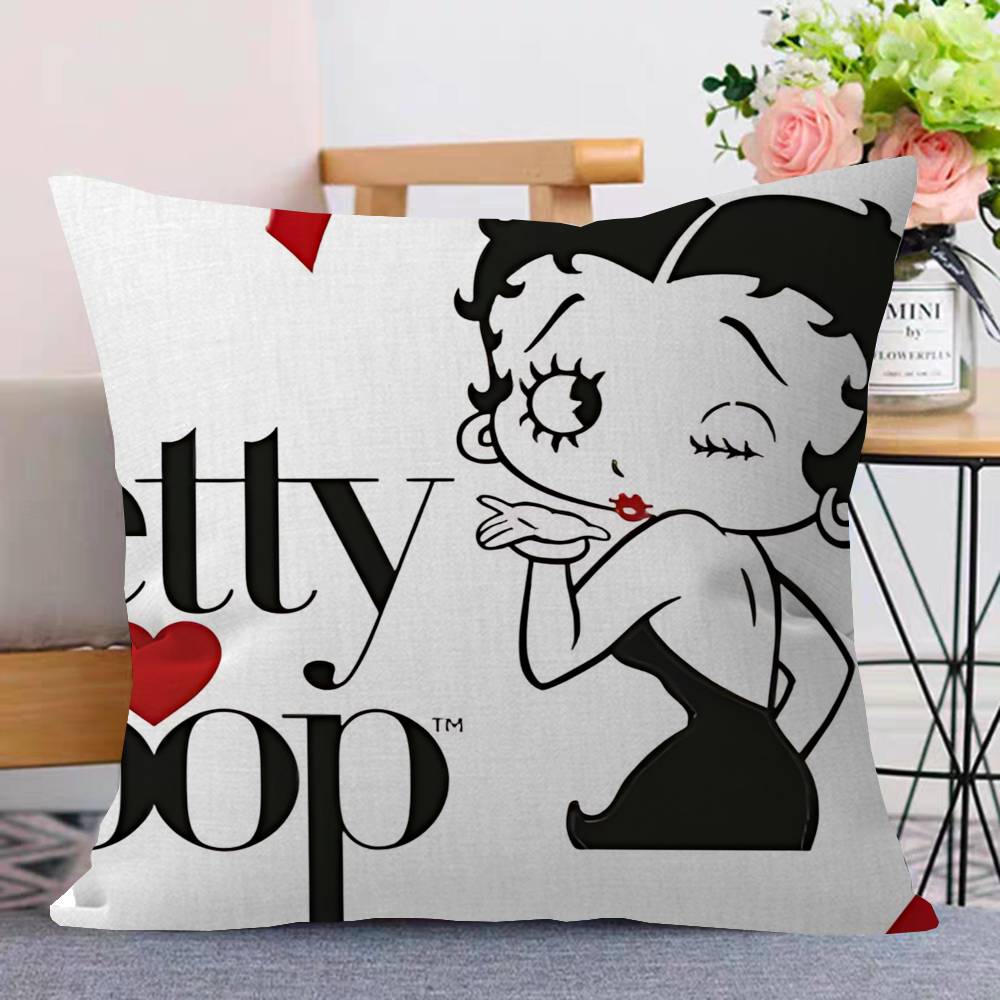 B-Betty Girl B-Boop Lucky Dragon Pillow Cover Sofa Cushion Cover Home Room Decoration Children Gift