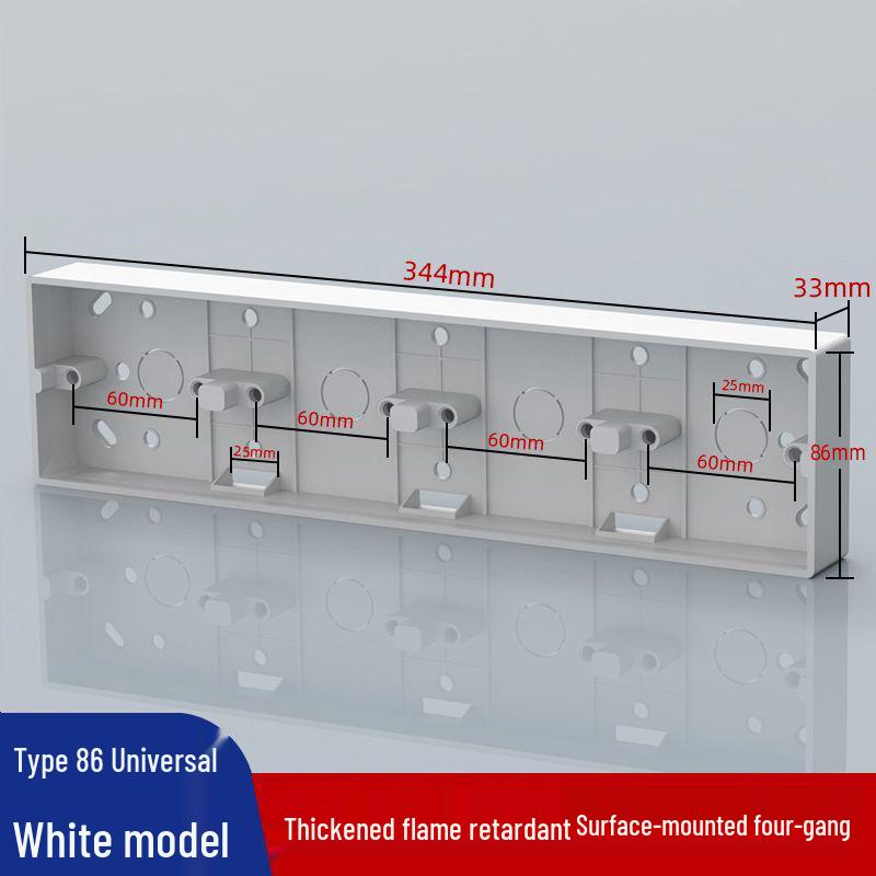 Type 86 Surface Mount PVC Junction Box for Concealed Wiring