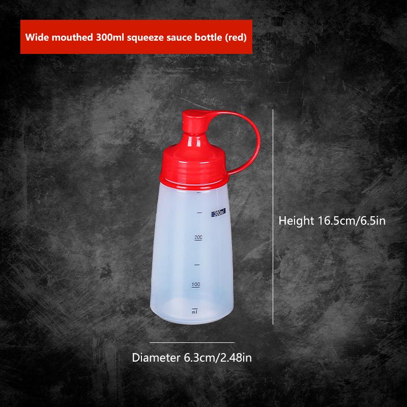 600/800/1000ML Square Squeeze Sauce Bottles Condiment Dispenser Large Mouth Dustproof Kitchen Seasoning Salad Olive Oil Bottle