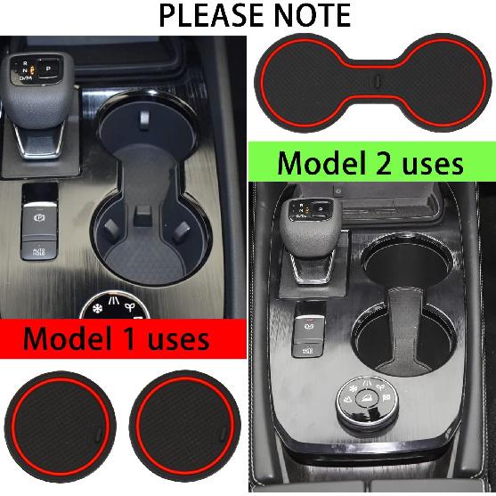 Center Console Liner for Nissan Rogue Accessories - 2024 2025, Cup Holder Mat, Door Pocket Pad, Coaster Trim, Non-Slip Dust Interior,  Rubber