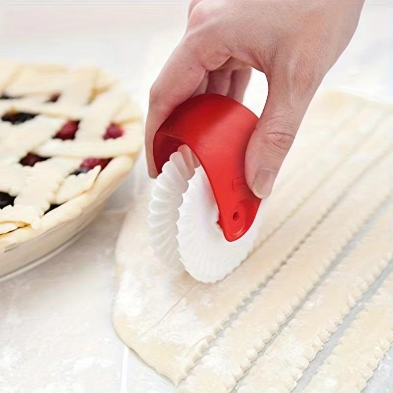 

Kitchen Pizza Pastry Lattice Cutter Pastry Pie Decor Cutter Plastic Wheel Roller for Crust Baking Cutter Tool