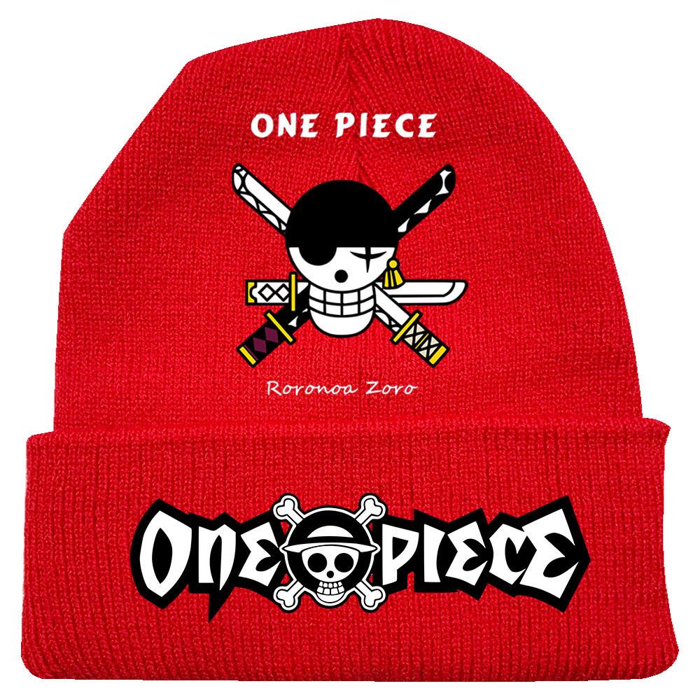One Piece Anime Knit Hat: Warm Velvet Lined, Rolled Brim, Adult Outdoor Beanie