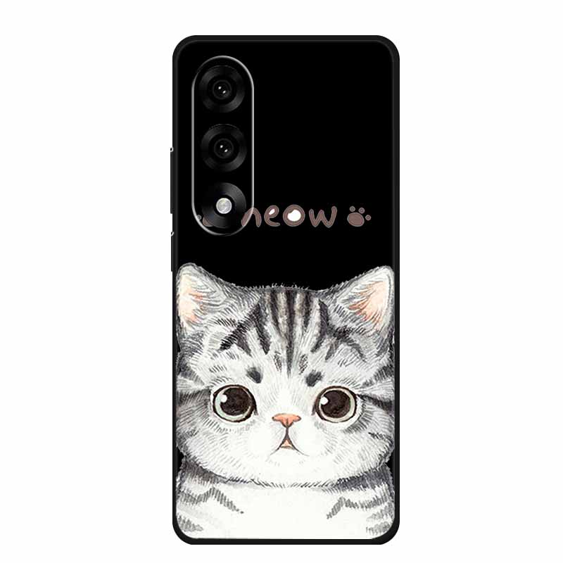 Case For OnePlus Nord 5 Case One Plus Nord 5 Nord5 Cartoon Cat Black Silicone Soft Back Cover For OnePlus Ace 5 Ultra Phone Case