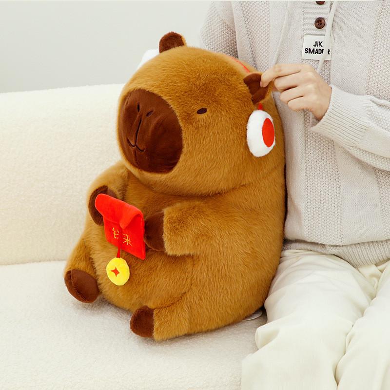 Adorable New Fun Capybara Plush Doll For New Year Red Envelope Gift Soft Toy