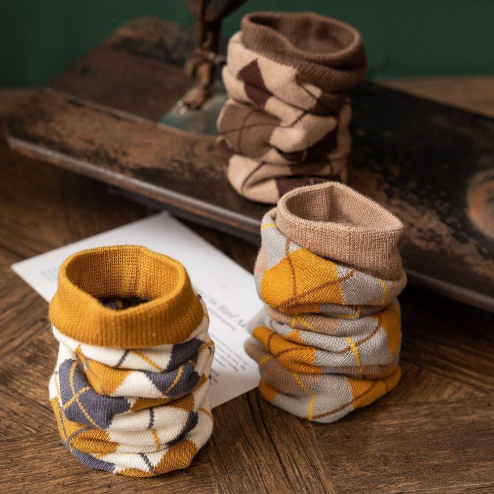 Plaid Stripe Check Socks Streetwear British Style Long Socks Unique JK Stockings Women  Student
