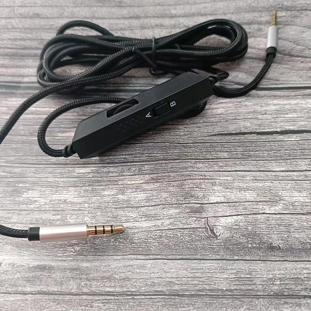 High quality audio cable For Logitech A10/30/A40/A50 Headset  Silent tuning AB mode 3.5mm to 3.5mm plug braided wire