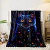 Cosmic Cat Galaxy Blanket Bedroom Blanket for Livingroom Couch Lunch Break Soft Throw for Friend's Festival Gift