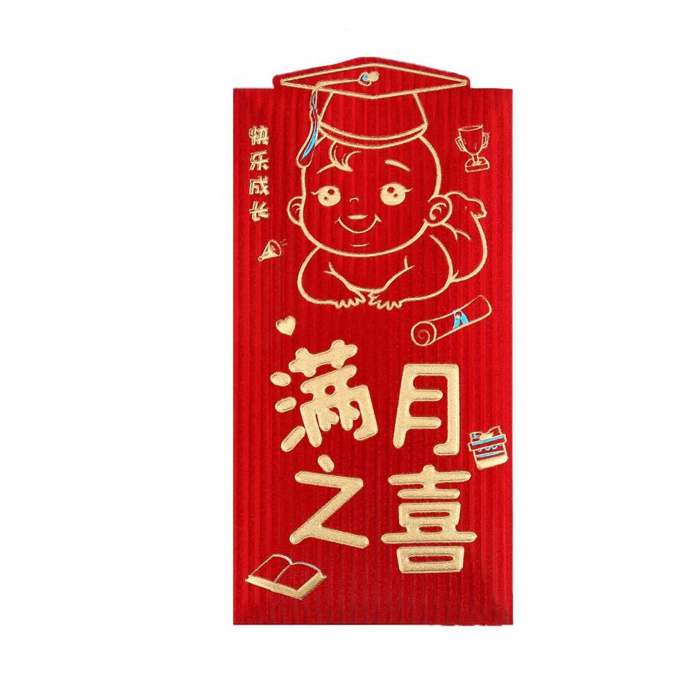 6pcs Blessings Printing Chinese New Year Red Envelope Hot Stamping HongBao Creative Red Packet  2025