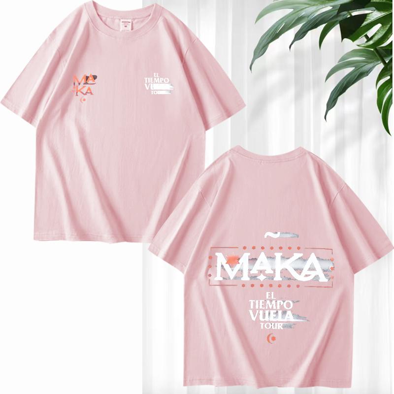 Rapper Maka El Tiempo Vuela Tour Merch T Shirt men women funny Oversized 100% Cotton short sleeve Summer print Unisextops