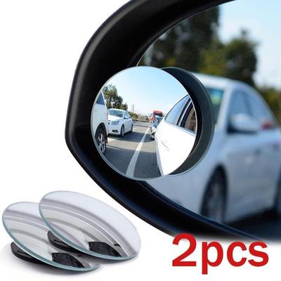 2PCS Specchietto retrovisore per punto cieco per auto Specchietto retrovisore grandangolare regolabile a 360 gradi Piccolo specchio rotondo per auto Retrovisore ausiliario Specchietto convesso
