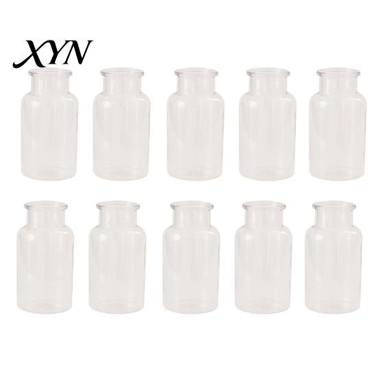 Stylish Table Centerpiece Small Vases for Flowers, Mini Clear Glass Bud Vases, Durable Practical Vase Flower Wedding Home Decor, Housewarming