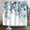 Spring Shower Curtain Green Leaf Floral Curtains For Bathroom Vines Butterfly Baththb Waterproof Polyester Bathroom Curtain