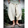 Sommer Strand Leinen Lässig Shorts Herren Japanisch Weites Bein Baggy Capris Hose Sport Laufshorts