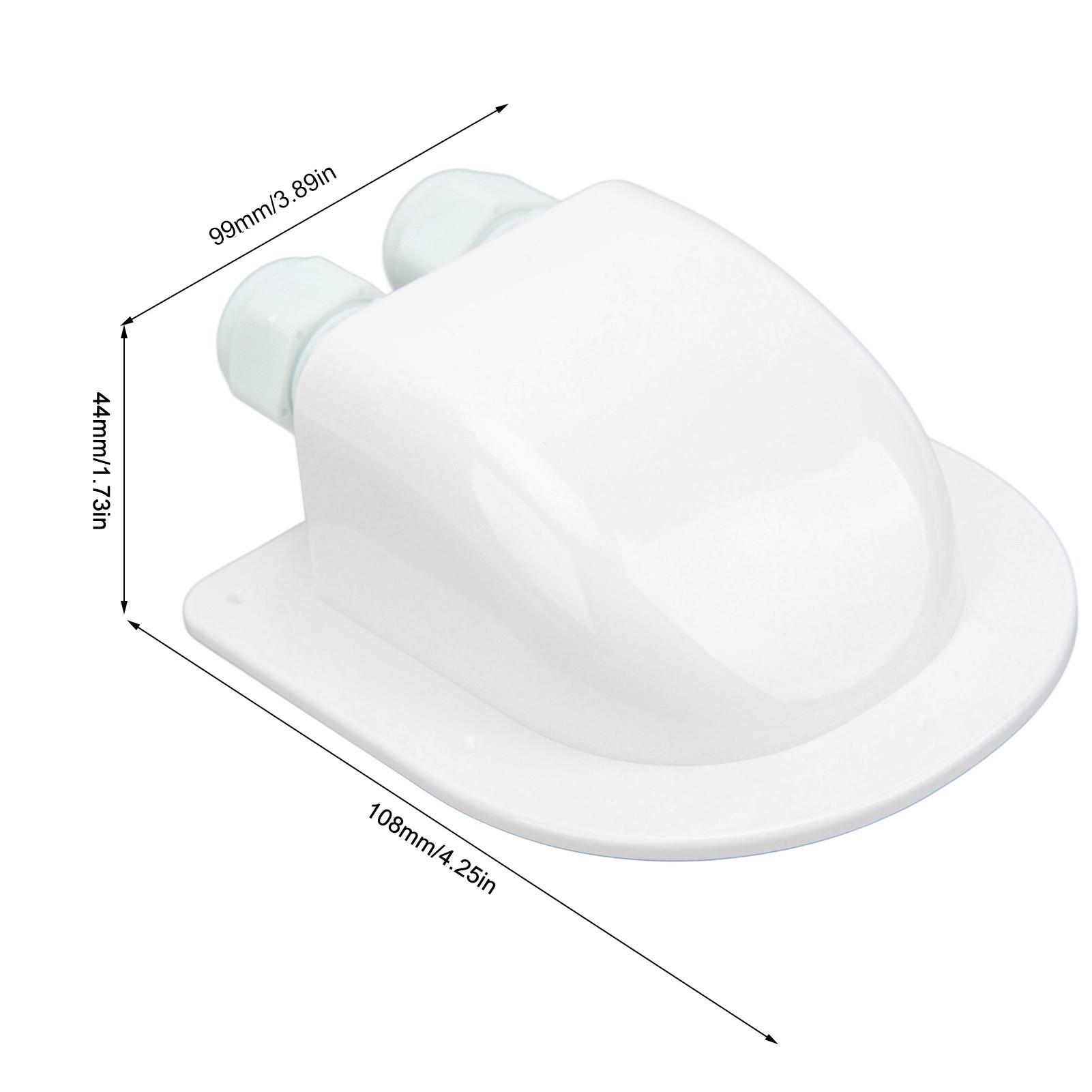 

Cable Entry Gland Box IP68 Waterproof Weather Resistant Dual Cable Entry Housing for RV Roof Boat Yacht White білий