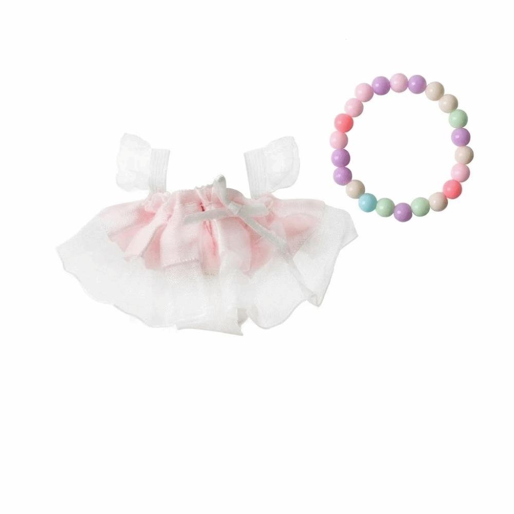 Elegant Breathable Hamster Lace Skirt Lightweight Knitted Lace Pet Suspender Skirt Soft with Necklace Pet Vest Pet Party