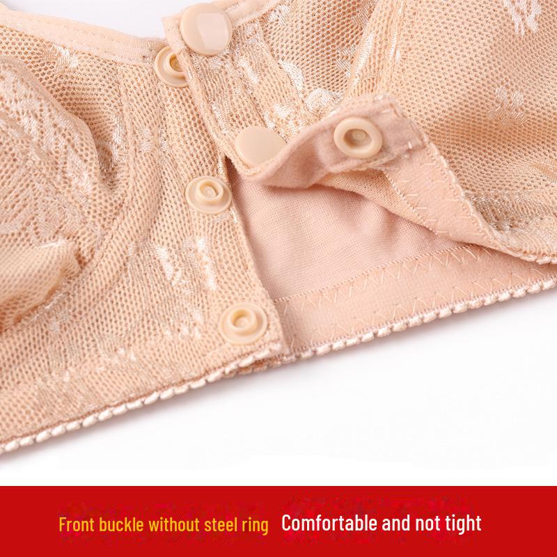 Mom's Underwear: Women's Seamless Cotton Sports Bra with Front Buckle – Comfy, Thin, Beautiful Back, Plus Size for Summer