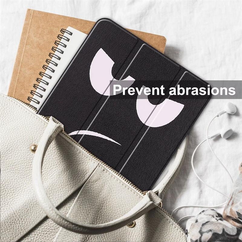 Tri-Folding Back Smart Cover with Pencil Holder For Apple iPad 2025 Mini 4 5 6 7Air M2 M3 A17 pro M4 12.9 13 11 A16 Cartoon Case