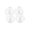 Műanyag gömb - MegaCrea DIY - 4 darabos készlet - Átlátszó - Ø 4 cm - Akril
