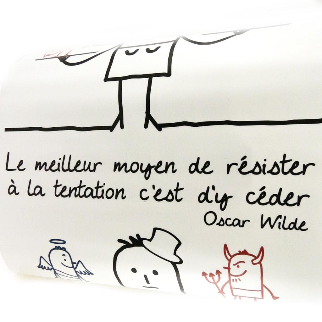 Les Trésors De Lily [L5451] - Sheet of Stickers 'Proverbs' The Best Way. . . . . Temptation. . . - Oscar Wilde (50x70 Cm)