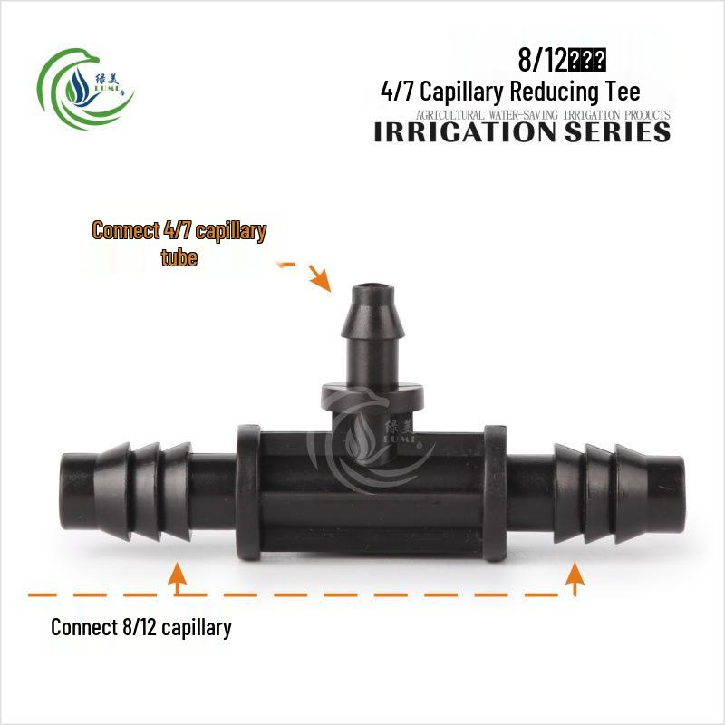 Capillary Fittings Set: 8/12 Straight, Elbow, Tee, 9/12 Connector, Garden Irrigation Auto-Watering