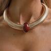 Goldene Chunky Choker Halskette Vintage Übertriebene Schlüsselbein Kette Einfache Chunky Kette Halskette Geschenk