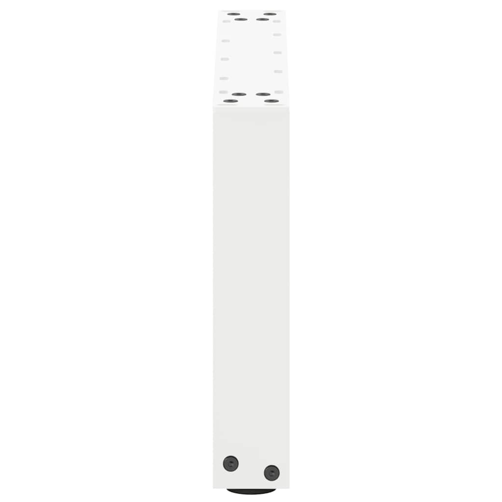 Vidaxl Nogi Do Stolika Kawowego, 2 Szt., Białe, 50X(30-31) Cm, Stal