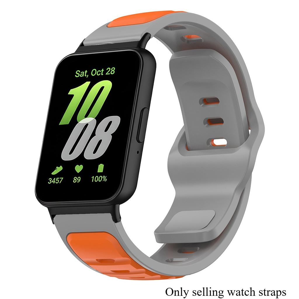 Sport Silicone Strap for Samsung Galaxy Fit 3 Two Tone Silicone Strap for Samsung Galaxy Fit3 Replaceable Watchband Accessories