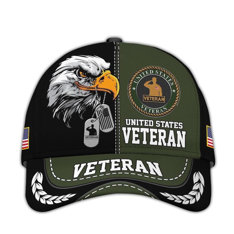 Us Veteran Baseball Cap – Military Veteran Hats, Patriotic Ball Cap, Adjustable Tactical Cap, Gift For Veterans Day, Bold Eagle